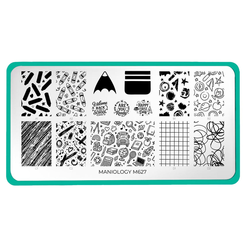 Back to School: First Day Jitters (M627) - Nail Stamping Plate