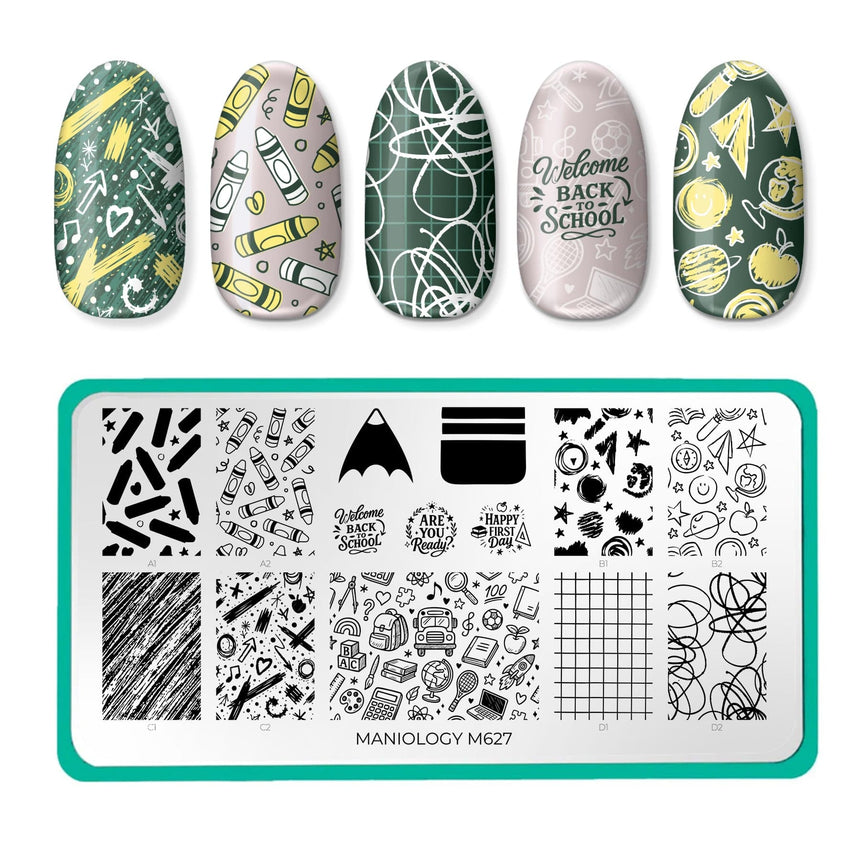 Back to School: First Day Jitters (M627) - Nail Stamping Plate