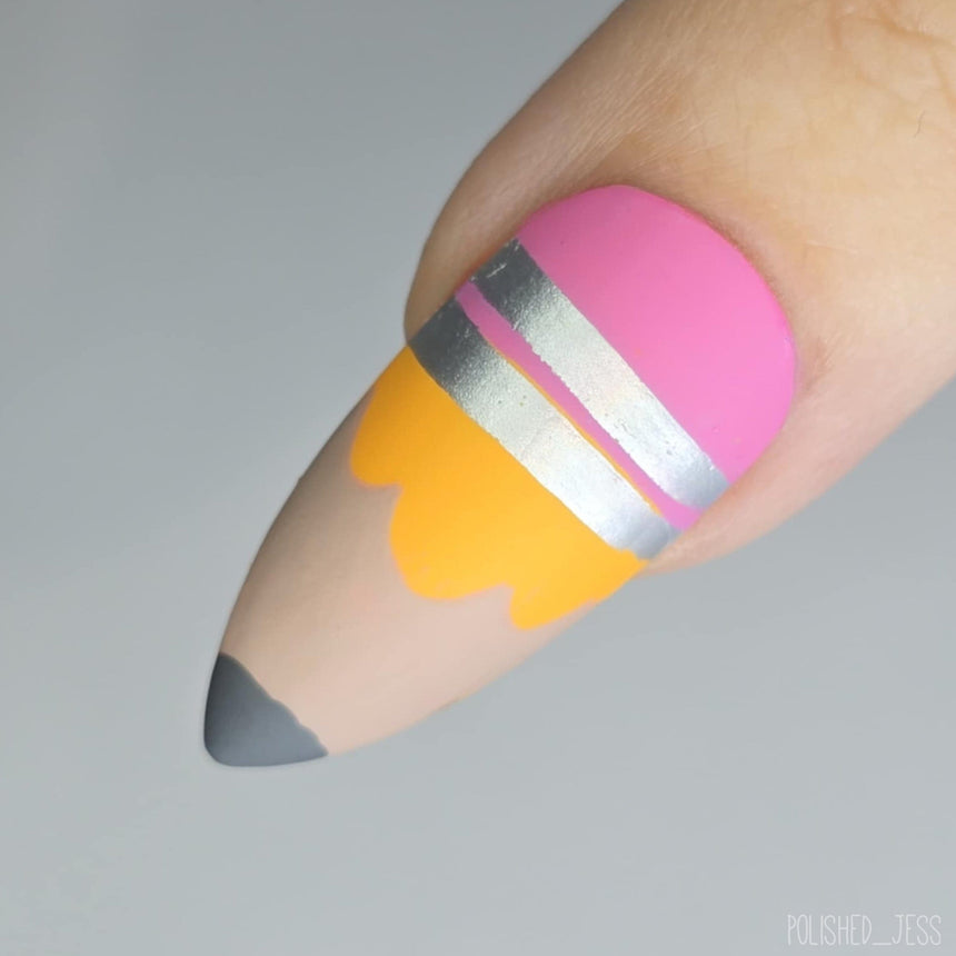 Back to School: First Day Jitters (M627) - Nail Stamping Plate