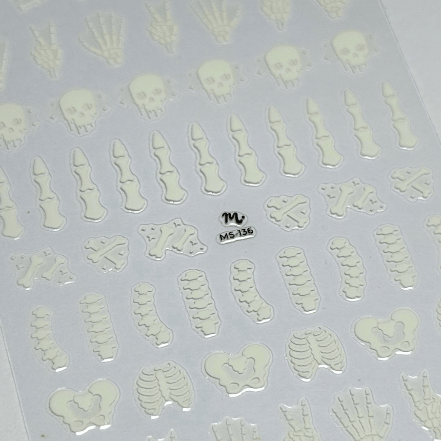 Bare Bones (MS-136) - Nail Art Sticker