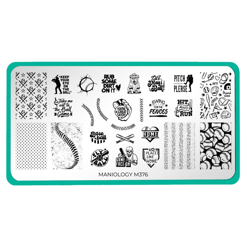 Game On: Batter Up (M376) - Nail Stamping Plate