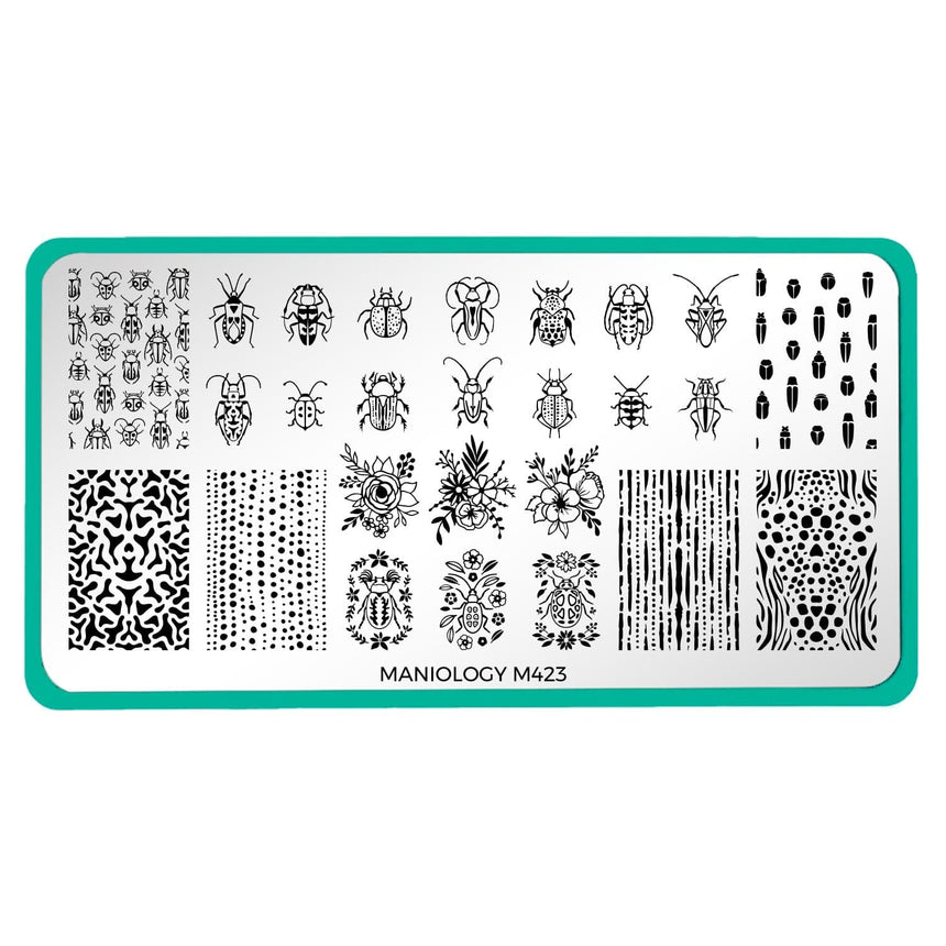 Beetle Mania (M423) - Nail Stamping Plate