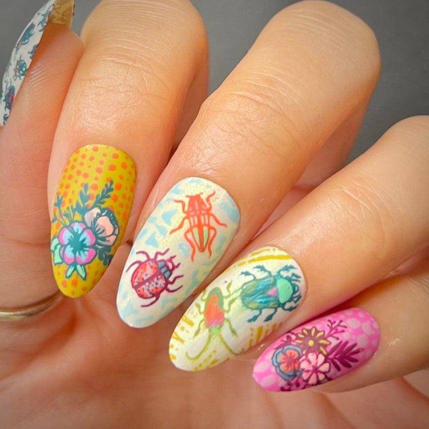 Beetle Mania (M423) - Nail Stamping Plate