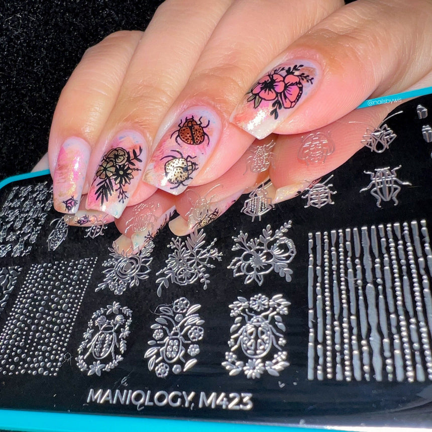 Beetle Mania (M423) - Nail Stamping Plate