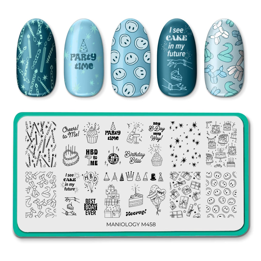 Birthday Cake (M458) - Nail Stamping Plate