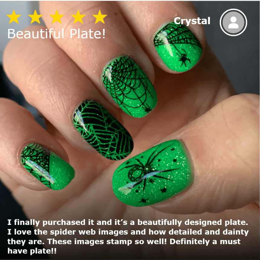 Black Widow (M316) - Nail Stamping Plate