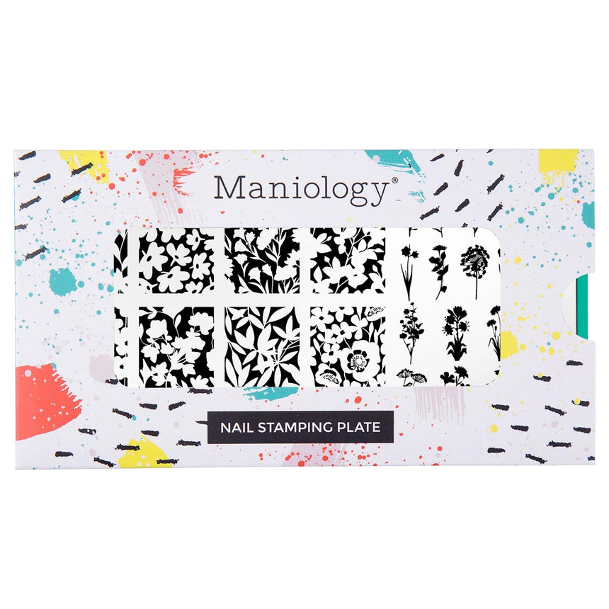 Blooming Silhouettes (M584) - Nail Stamping Plate