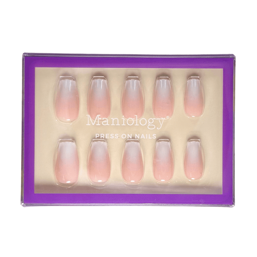Blush Fade Press On Nails - Short Coffin