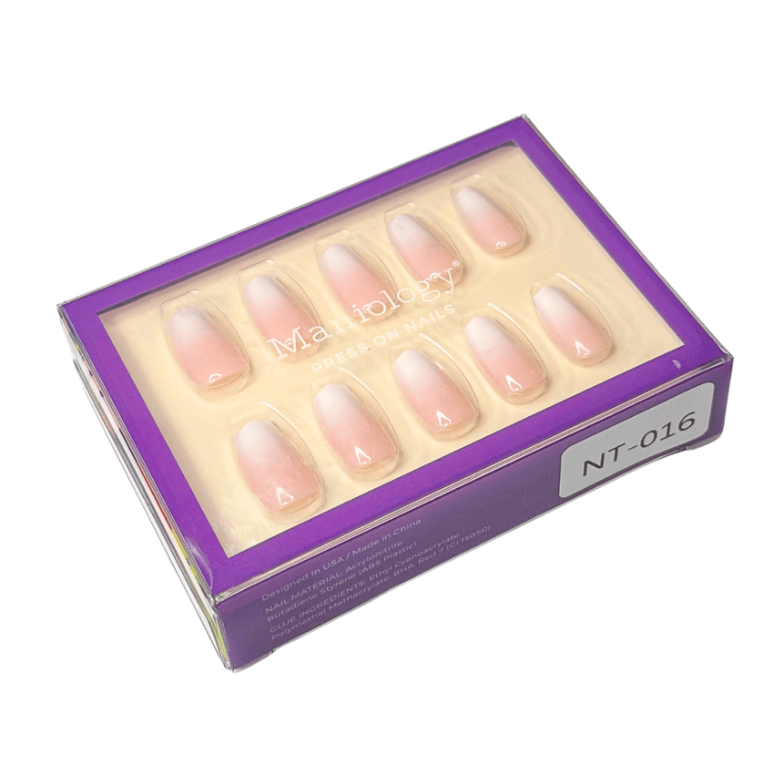 Blush Fade Press On Nails - Short Coffin