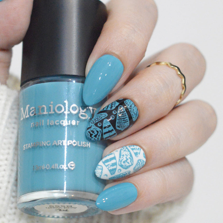 Bubblegum Pop: Acid Wash (B555) - Muted Sky Blue Cream Stamping Polish