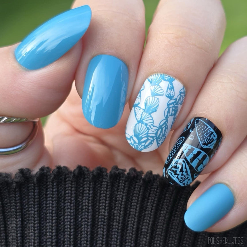 Bubblegum Pop: Acid Wash (B555) - Muted Sky Blue Cream Stamping Polish