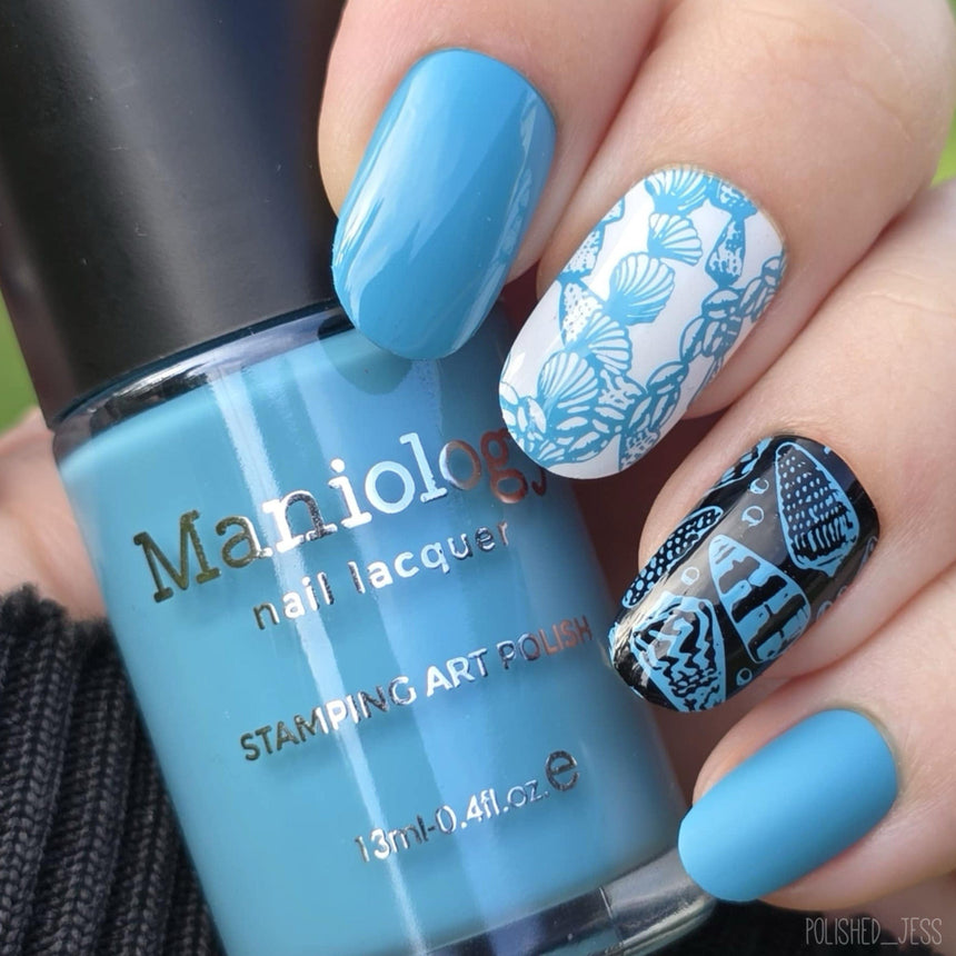 Bubblegum Pop: Acid Wash (B555) - Muted Sky Blue Cream Stamping Polish