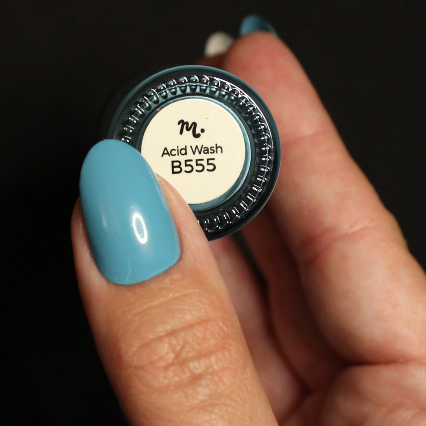 Bubblegum Pop: Acid Wash (B555) - Muted Sky Blue Cream Stamping Polish