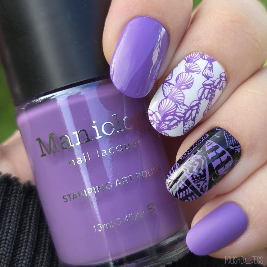 Bubblegum Pop: Roller Skates (B557) - Muted Grape Soda Purple Cream Stamping Polish