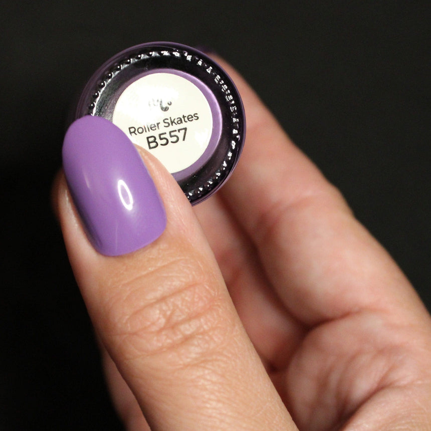 Bubblegum Pop: Roller Skates (B557) - Muted Grape Soda Purple Cream Stamping Polish