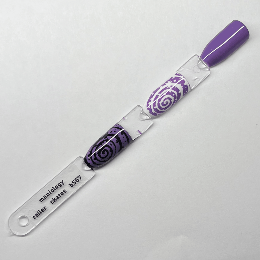 Bubblegum Pop: Roller Skates (B557) - Muted Grape Soda Purple Cream Stamping Polish