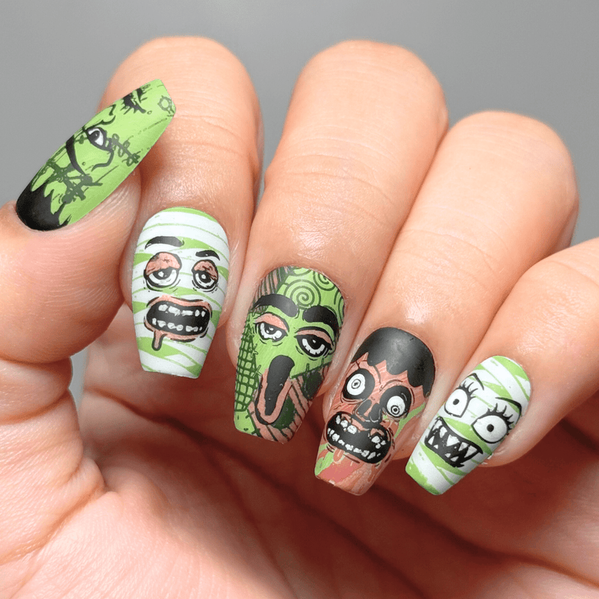 Build A Monster (M625) - Nail Stamping Plate