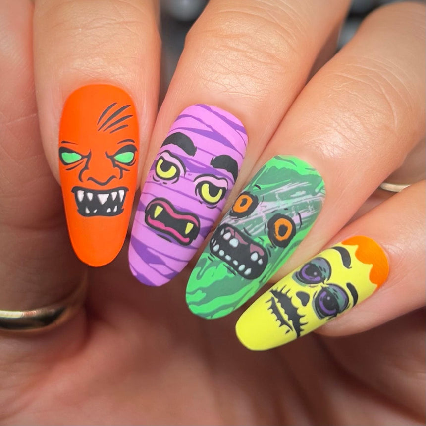 Build A Monster (M625) - Nail Stamping Plate