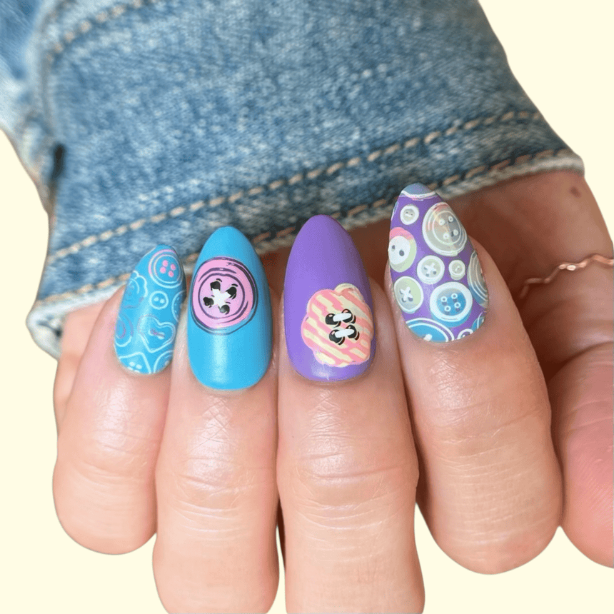 Button Collection (M645) - Nail Stamping Plate