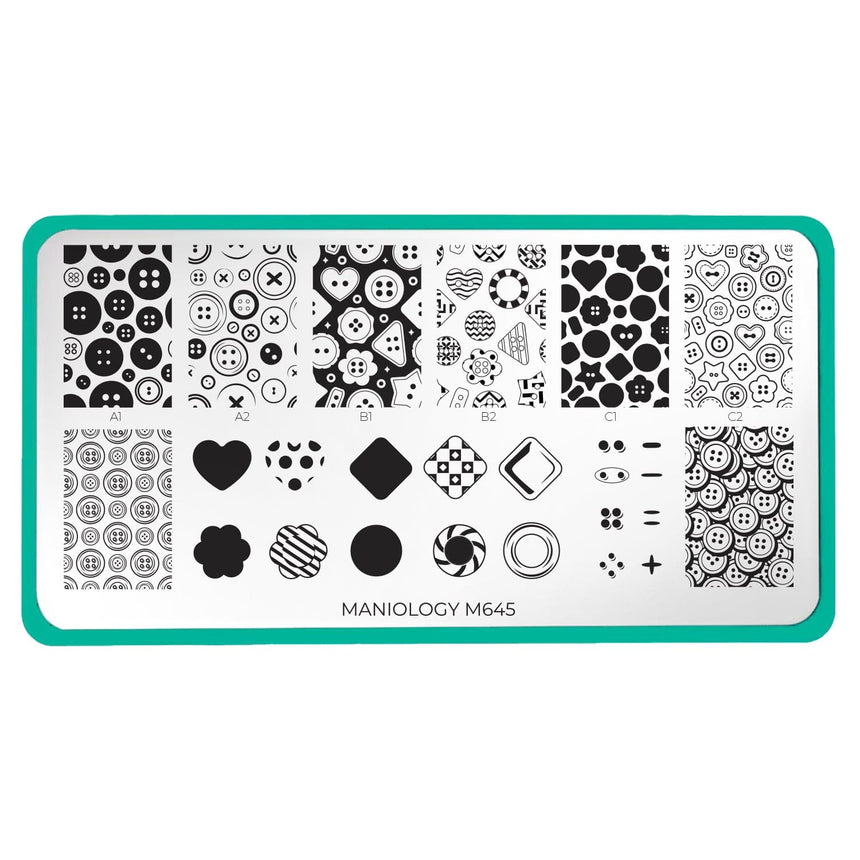 Button Collection (M645) - Nail Stamping Plate