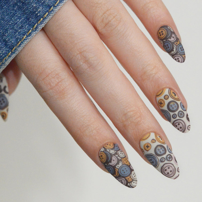 Button Collection (M645) - Nail Stamping Plate