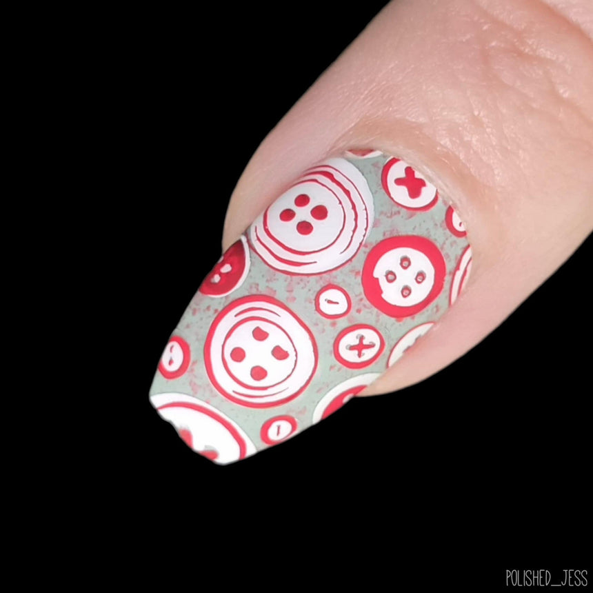 Button Collection (M645) - Nail Stamping Plate