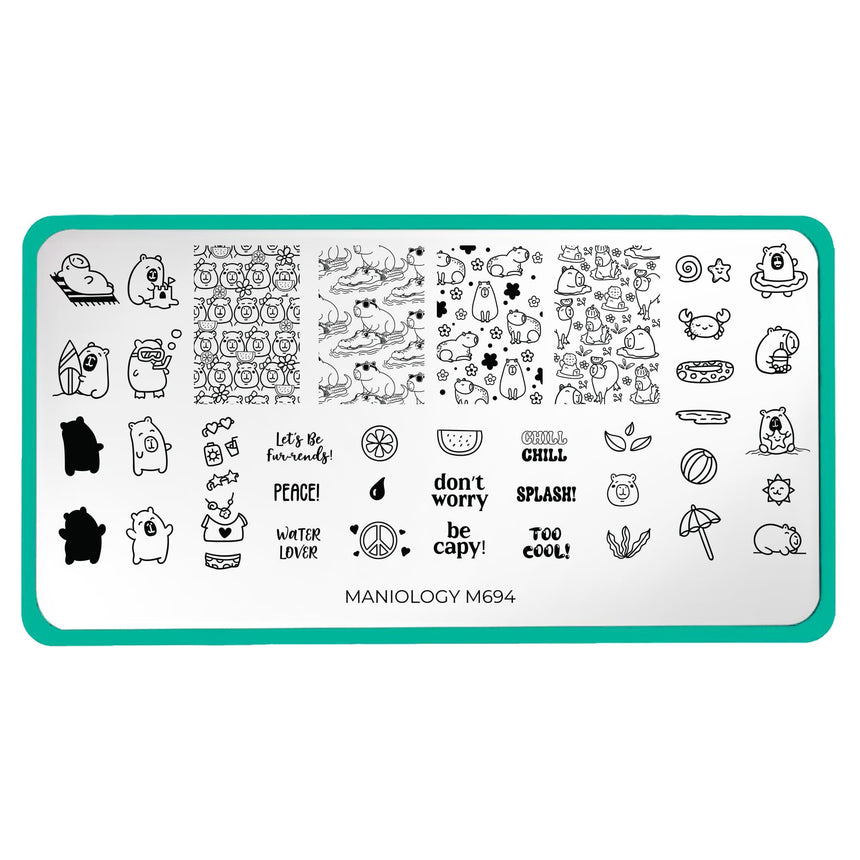 Capy Chill (M694) - Nail Stamping Plate