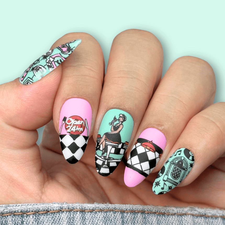 Carhop Casual (M598) - Nail Stamping Plate