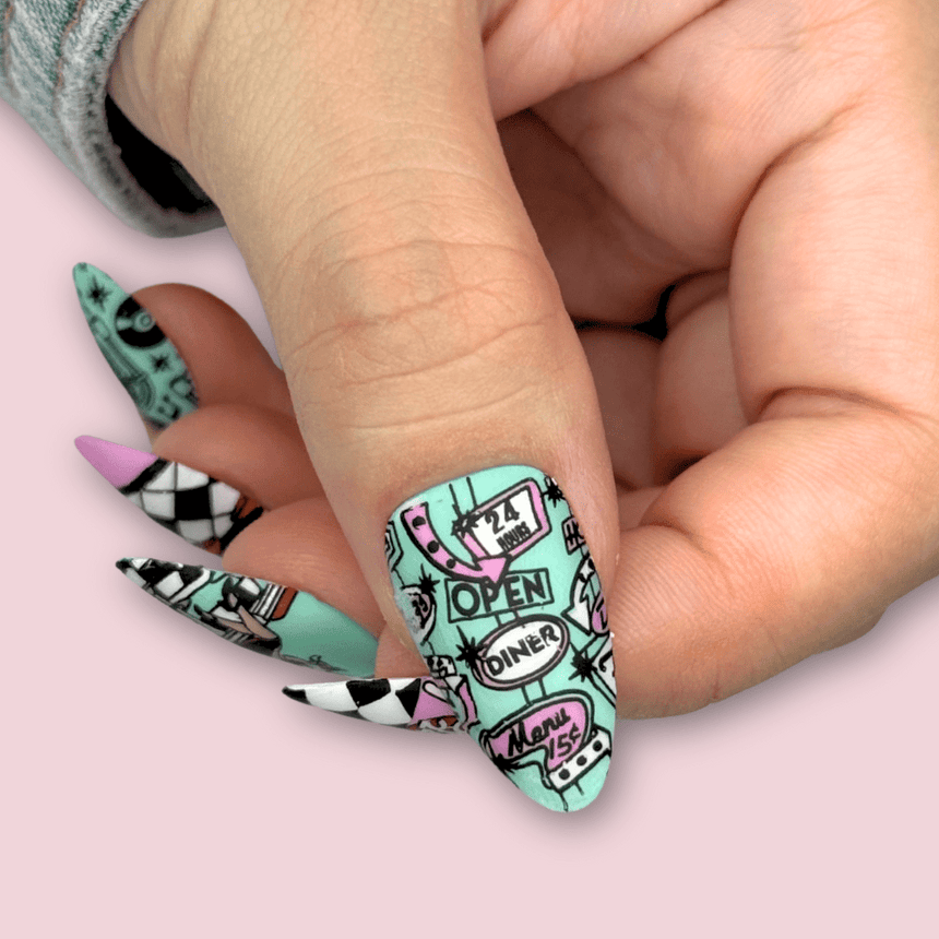 Carhop Casual (M598) - Nail Stamping Plate