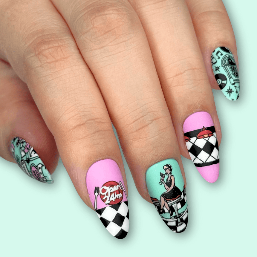 Carhop Casual (M598) - Nail Stamping Plate