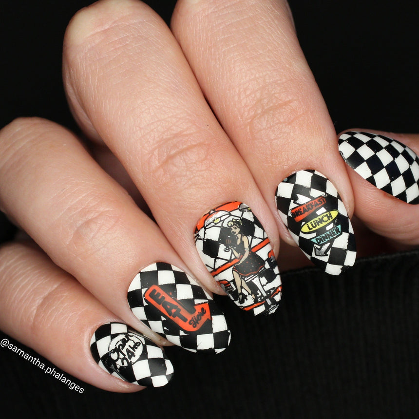 Carhop Casual (M598) - Nail Stamping Plate