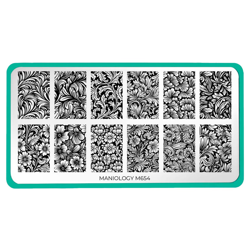 Carved Motifs (M654) - Nail Stamping Plate