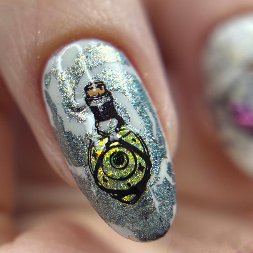 Cauldron Bubble (M722) - Nail Stamping Plate