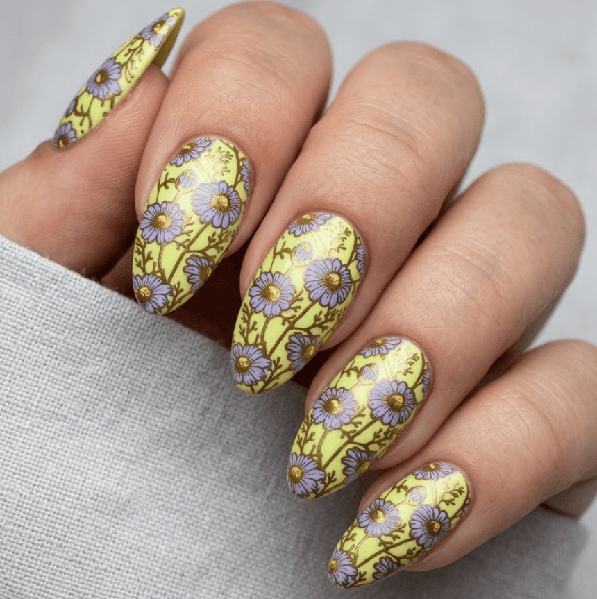 Chamomile Melody (M683) - Nail Stamping Plate