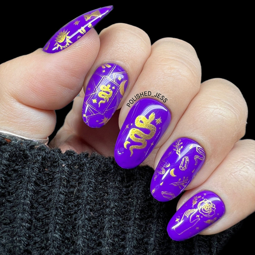 CLEARANCE - Magical Tarot (M365) Nail Stamping Plate With Slight Misprint