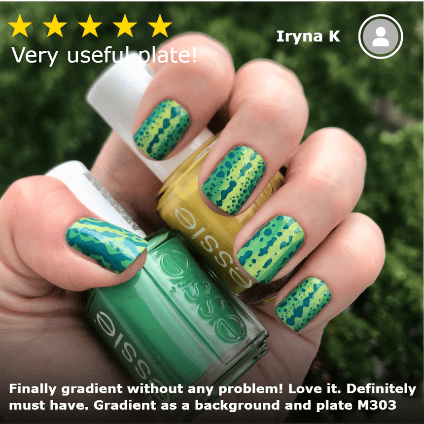 Color Block (M319) - Nail Stamping Plate