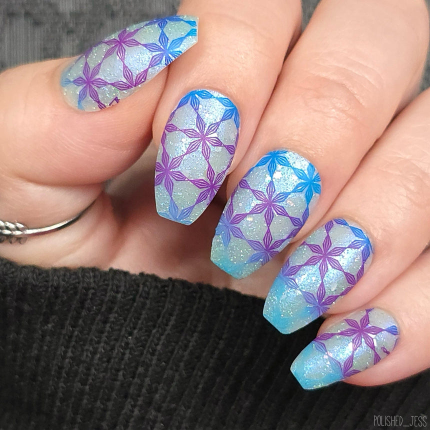 Colorful threads (M678) - Nail Stamping Plate