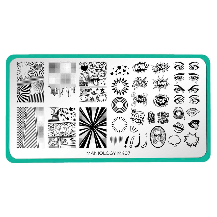 Comic Strip (M407) - Nail Stamping Plate