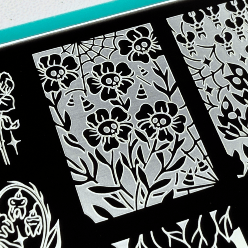 Darkness Blooms (M616) - Nail Stamping Plate