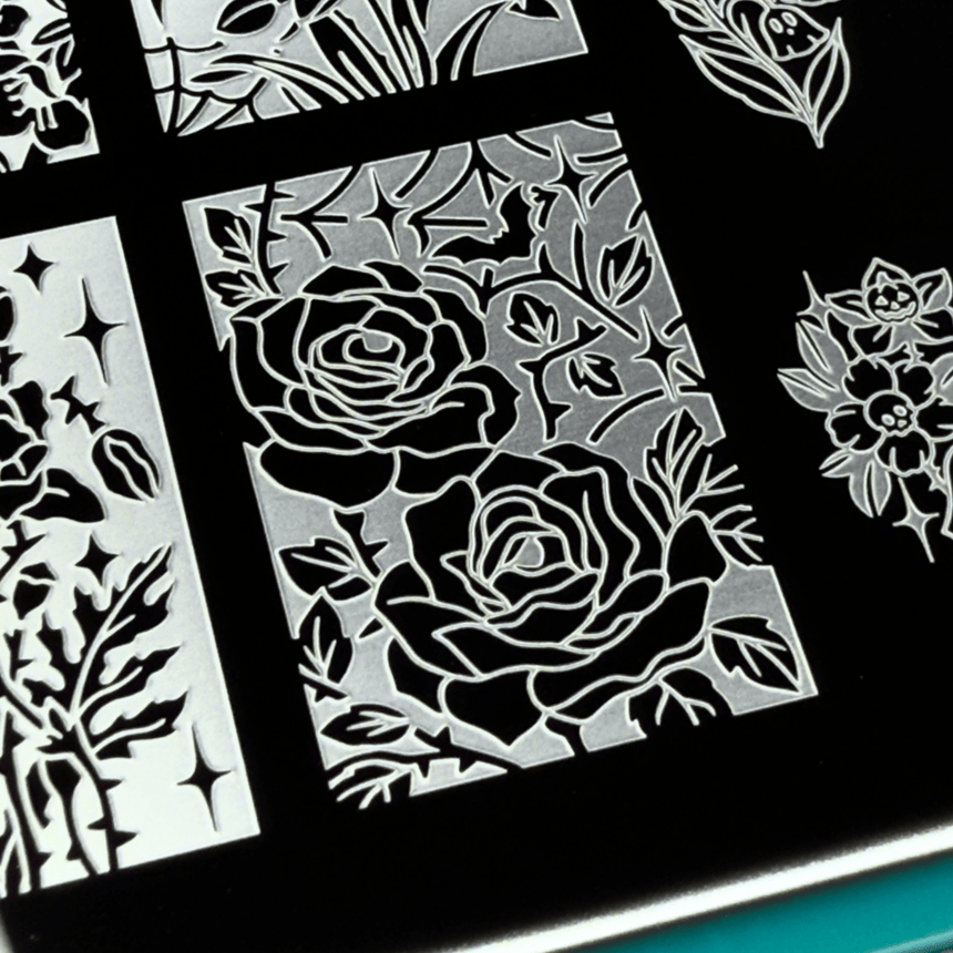 Darkness Blooms (M616) - Nail Stamping Plate