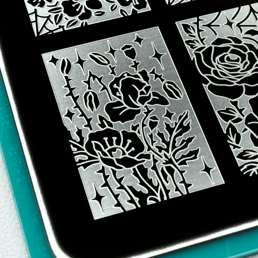 Darkness Blooms (M616) - Nail Stamping Plate