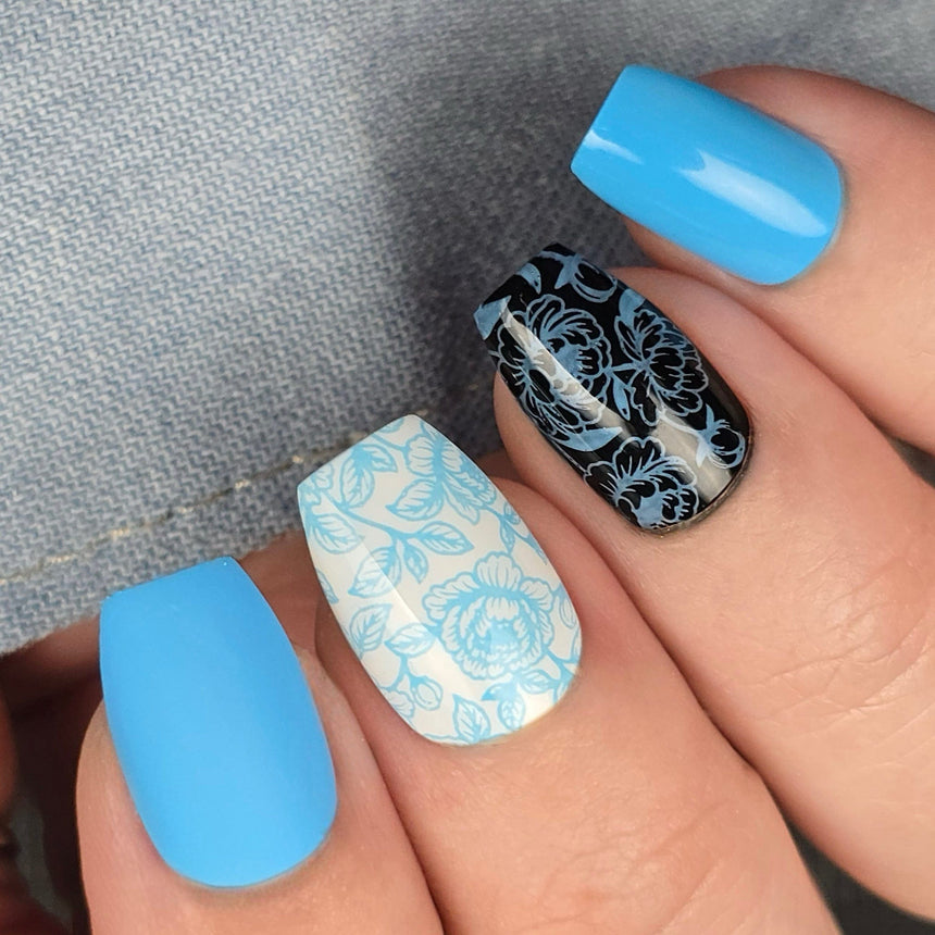 Cloudsong (B572) - Sky Blue Pearl Creme Stamping Polish