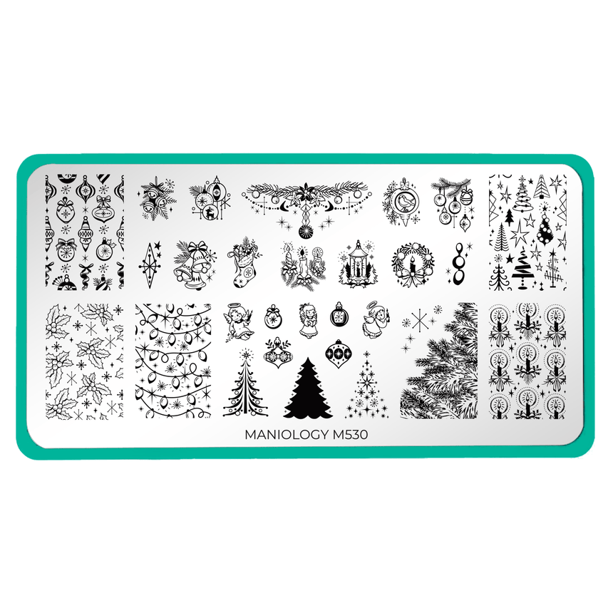 Deck the Halls (M530) - Nail Stamping Plate