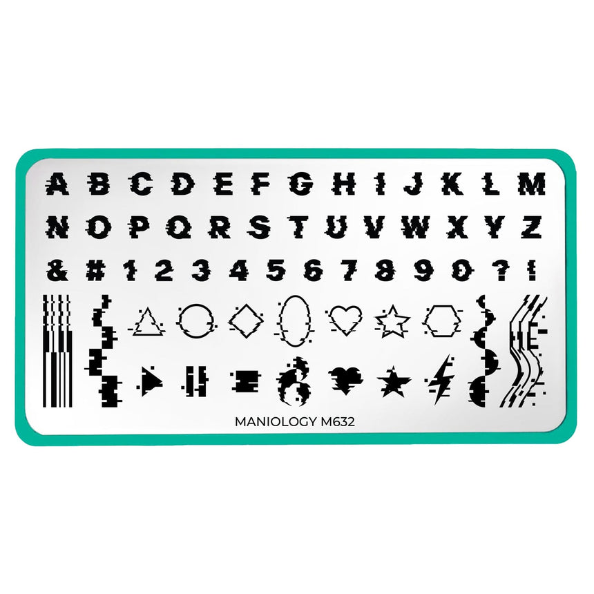 Digital Glitch (M632) - Nail Stamping Plate