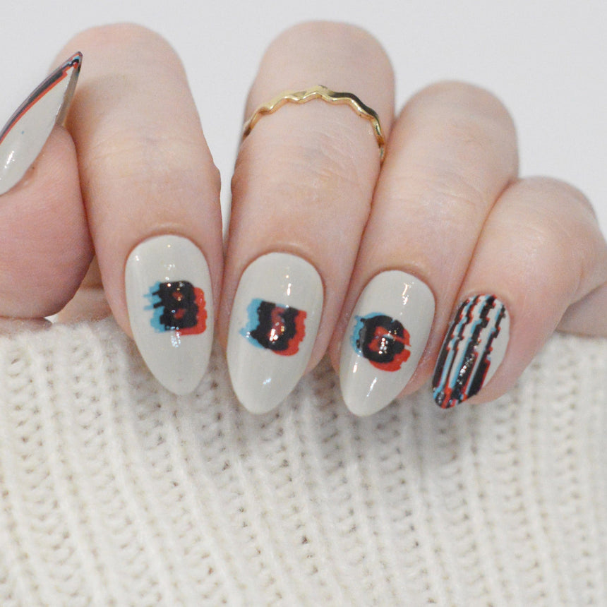 Digital Glitch (M632) - Nail Stamping Plate