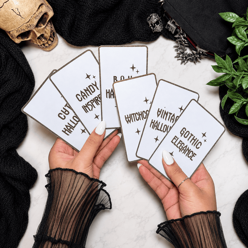 Digital Halloween Nail Art Challenge Cards