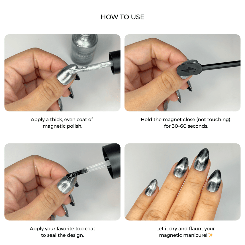 Double Ended Magnetic Lightning Wand for Magnetic Polishes