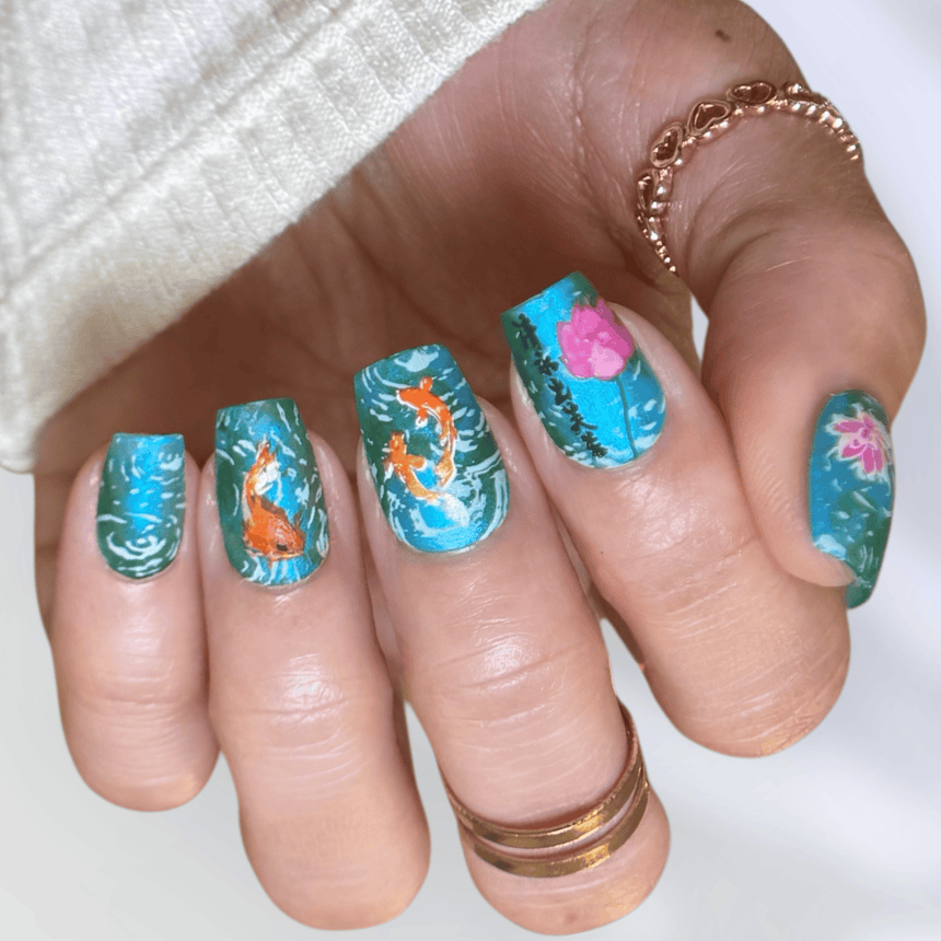 Dreaming Lotus (M672) - Nail Stamping Plate