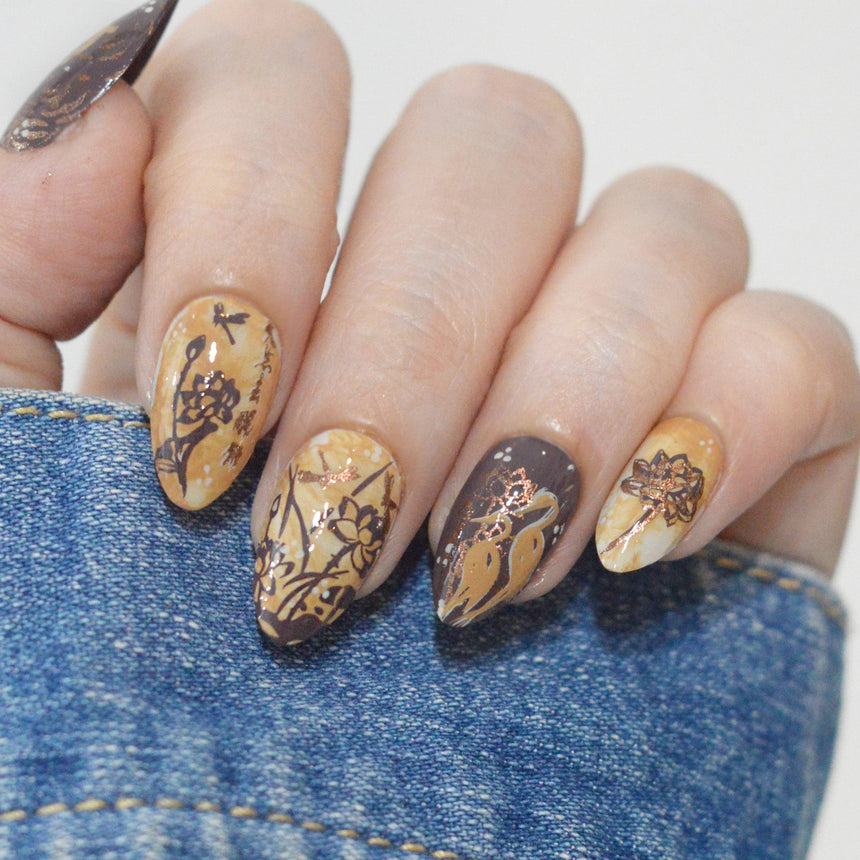 Dreaming Lotus (M672) - Nail Stamping Plate