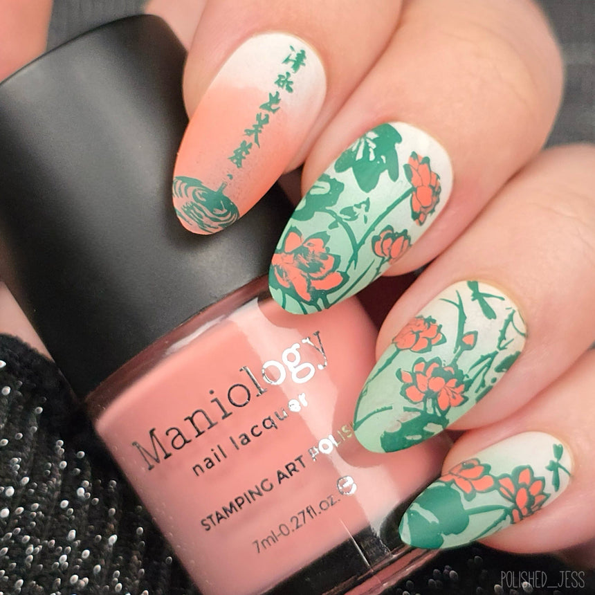 Dreaming Lotus (M672) - Nail Stamping Plate